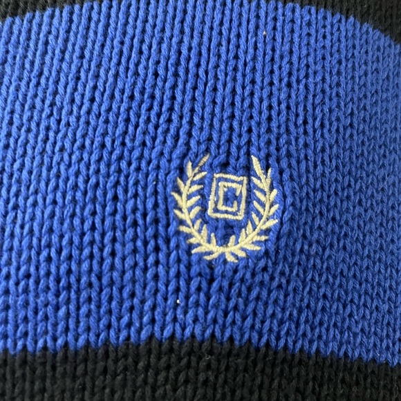 Chaps Cotton Sweater, navy blue white stripe - Picture 5 of 6